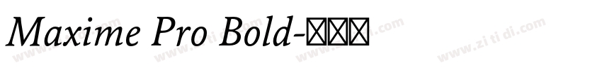 Maxime Pro Bold字体转换